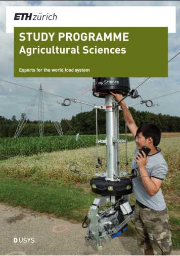 Cover brochure Major in Agricultural Economics