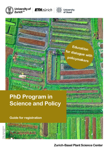 Cover Broschüre PhD Programm in Science & Policy