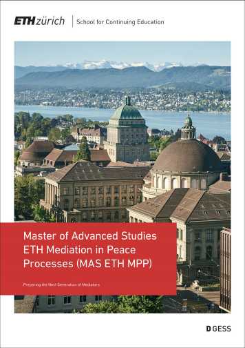 Cover Broschüre MAS ETH in Mediation in Peace Processes
